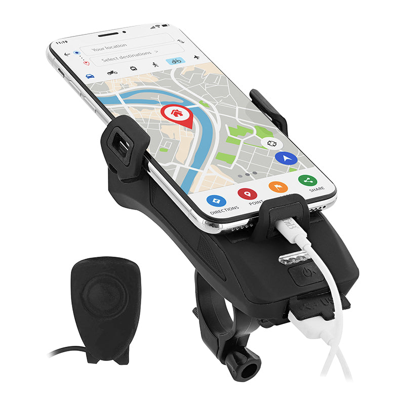 Support smartphone Urban Moov 4 en 1 éclairage, sonnette et power bank – vue 5