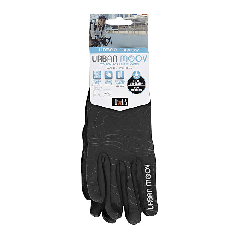 Gants longs city Urban Moov lycra noirs taille M tactiles (paire) – vue 5