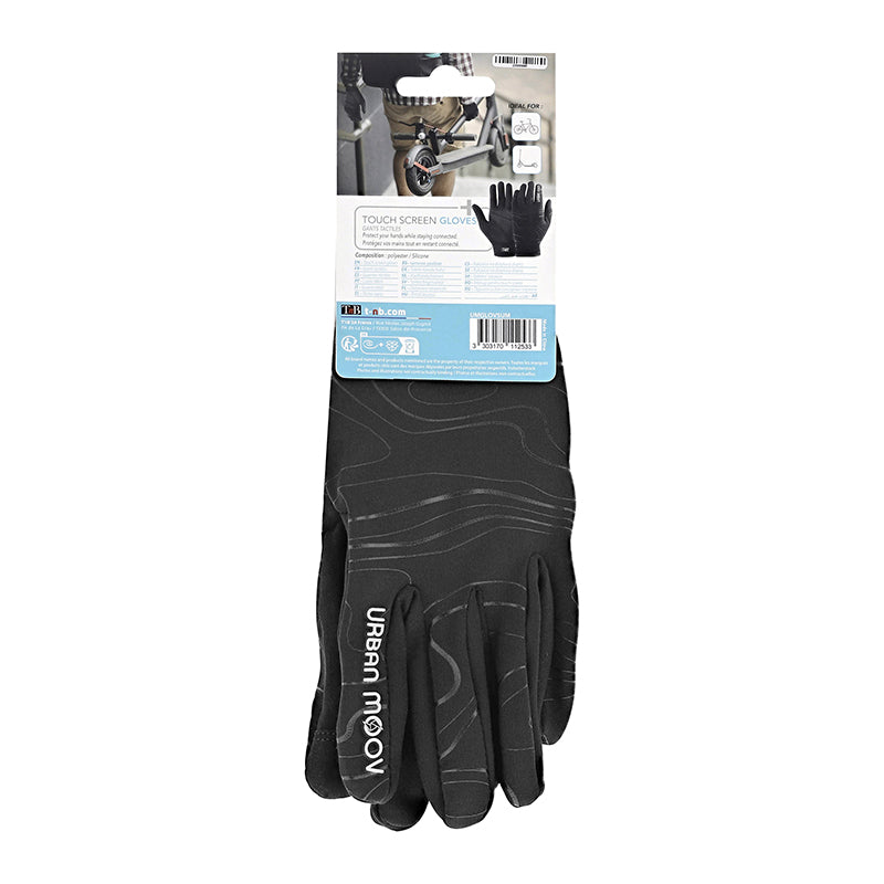 Gants longs city Urban Moov lycra noirs taille M tactiles (paire) – vue 6