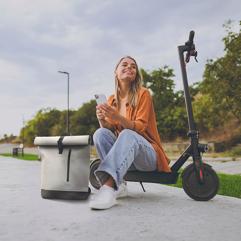 Sac à dos vélo Urban Moov Rollup 25 L gris – vue 2