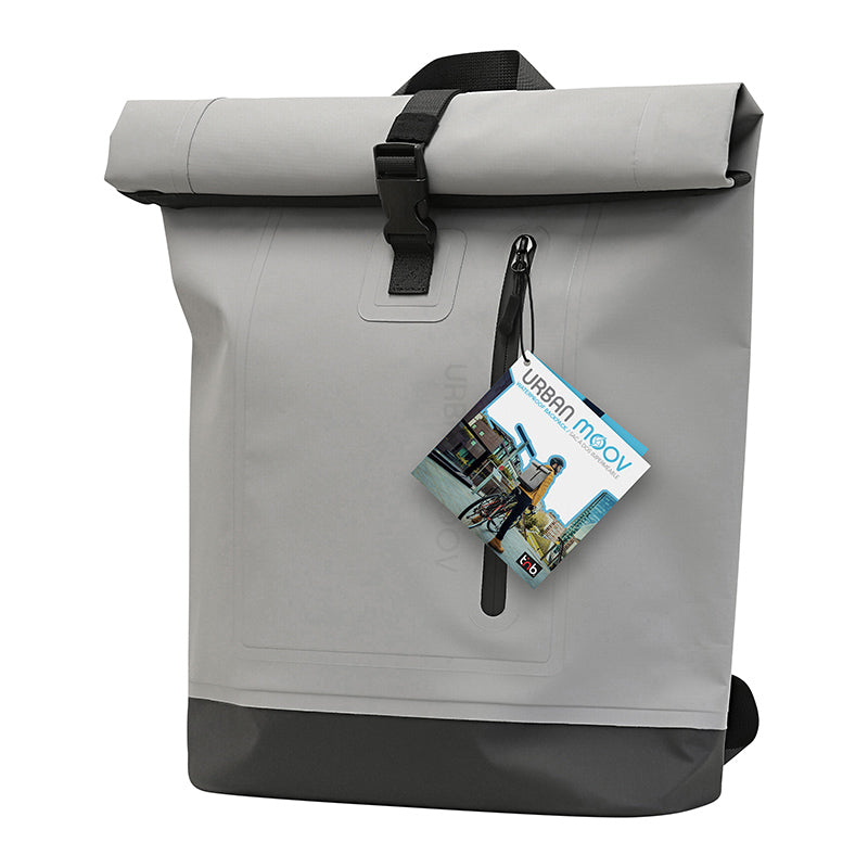 Sac à dos vélo Urban Moov Rollup 25 L gris – vue 7
