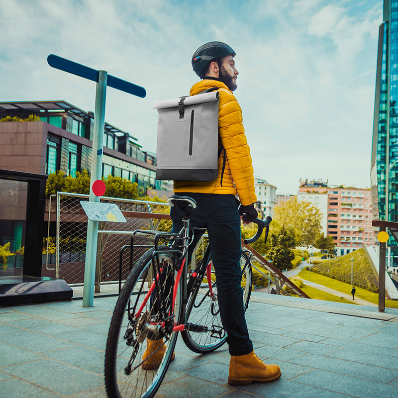 Sac à dos vélo Urban Moov Rollup 25 L gris – vue 10