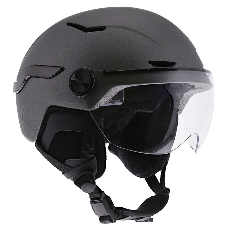 Casque urbain Urban Moov Vizion gris avec éclairage, clignotants et feu stop – M (55-58)