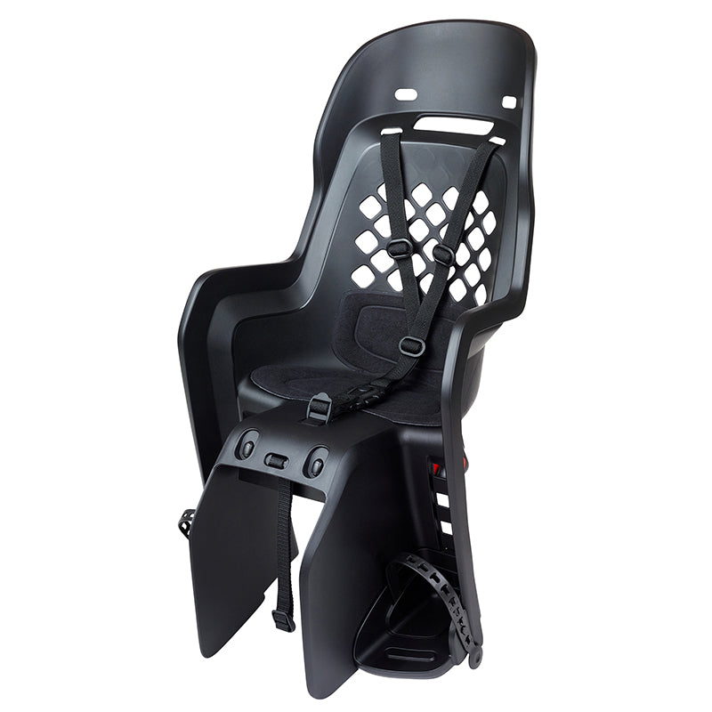 Siège enfant arrière Polisport Joy sur porte-bagages 9-22 kg – Noir coussin noir