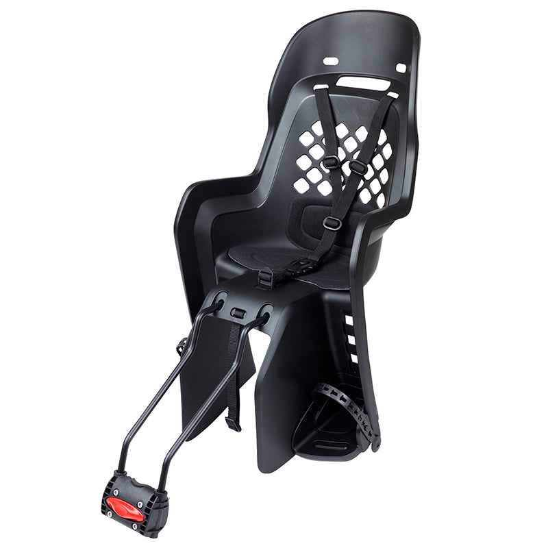 Siège enfant arrière Polisport Joy sur cadre 9-22 kg – Noir coussin noir – compatible 29"