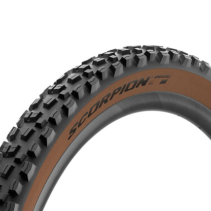 Pneu VTT Pirelli Scorpion Enduro M Classic Tanwall noir flanc marron tringle souple tubeless ready – 29 x 2,40 (60-622)