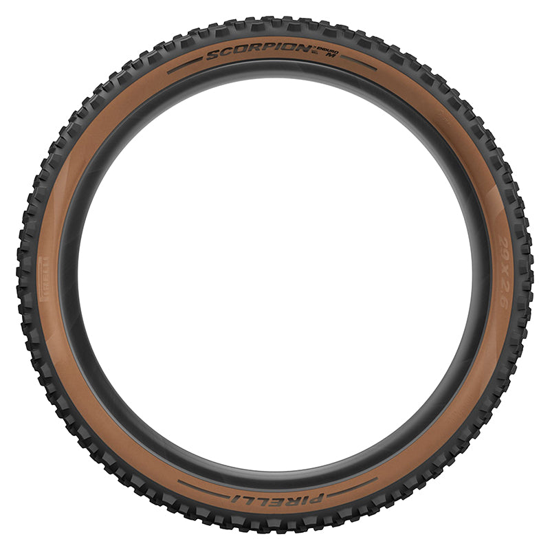 Pneu VTT Pirelli Scorpion Enduro M Classic Tanwall noir flanc marron tringle souple tubeless ready – 29 x 2,40 (60-622) – vue 3