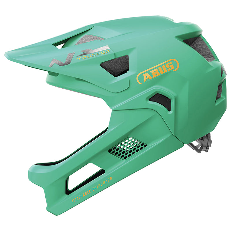 Casque intégral enfant VTT-BMX Abus YouDrop FF taille S (48-55) – Vert sauge mat