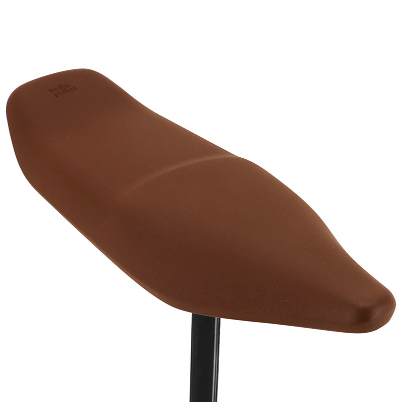 Selle Jallot City biplace avec tige renforcée et repose-pieds – Moka 28,6 mm