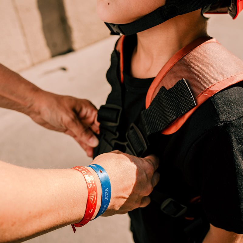 Harnais de sécurité enfant pour selle Jallot City biplace marron – vue 4