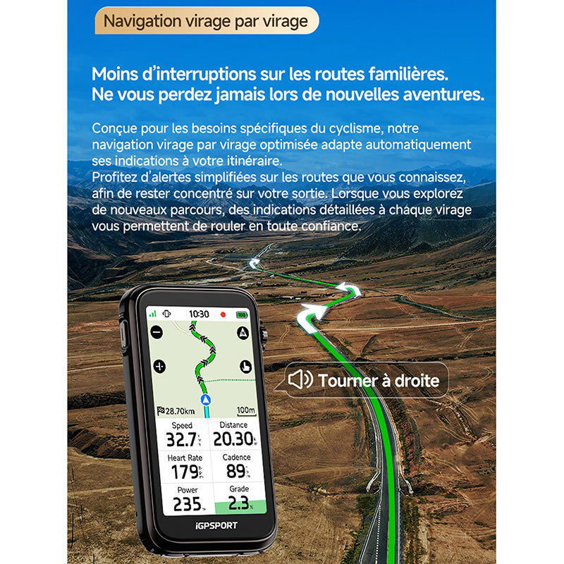 GPS compteur iGPSport BiNavi Ultra couleur tactile avec molette – vue 6