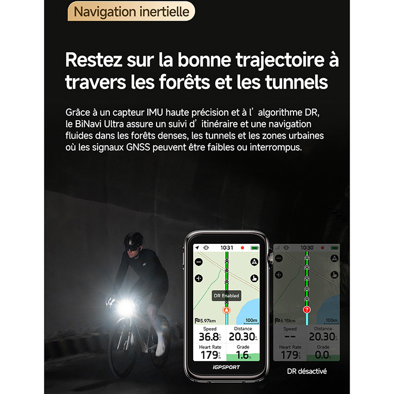 GPS compteur iGPSport BiNavi Ultra couleur tactile avec molette – vue 8