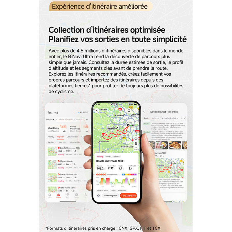 GPS compteur iGPSport BiNavi Ultra couleur tactile avec molette – vue 9