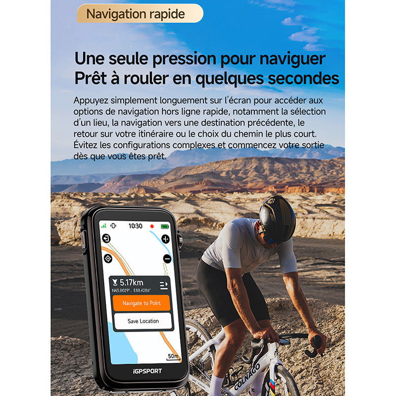 GPS compteur iGPSport BiNavi Ultra couleur tactile avec molette – vue 10