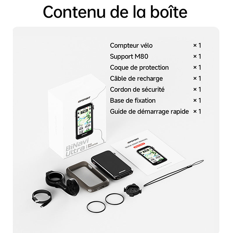 GPS compteur iGPSport BiNavi Ultra couleur tactile avec molette – vue 19
