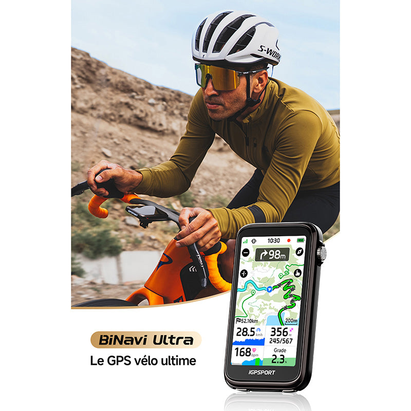 GPS compteur iGPSport BiNavi Ultra couleur tactile avec molette – vue 30
