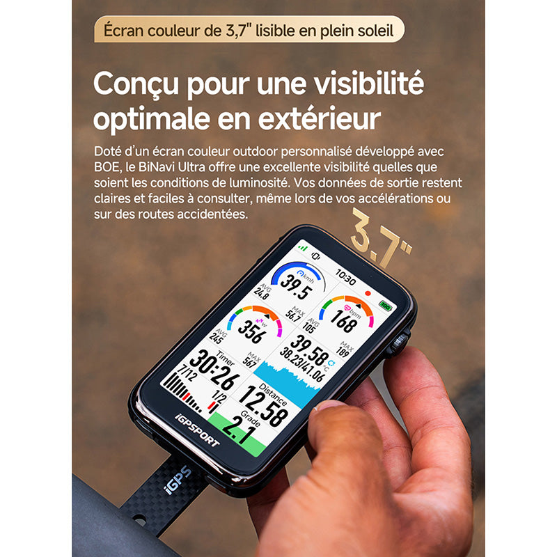 GPS compteur iGPSport BiNavi Ultra couleur tactile avec molette – vue 33