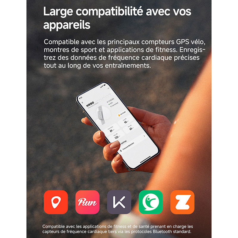 Capteur cardio iGPSport HR80 au poignet ANT+ et Bluetooth – vue 7