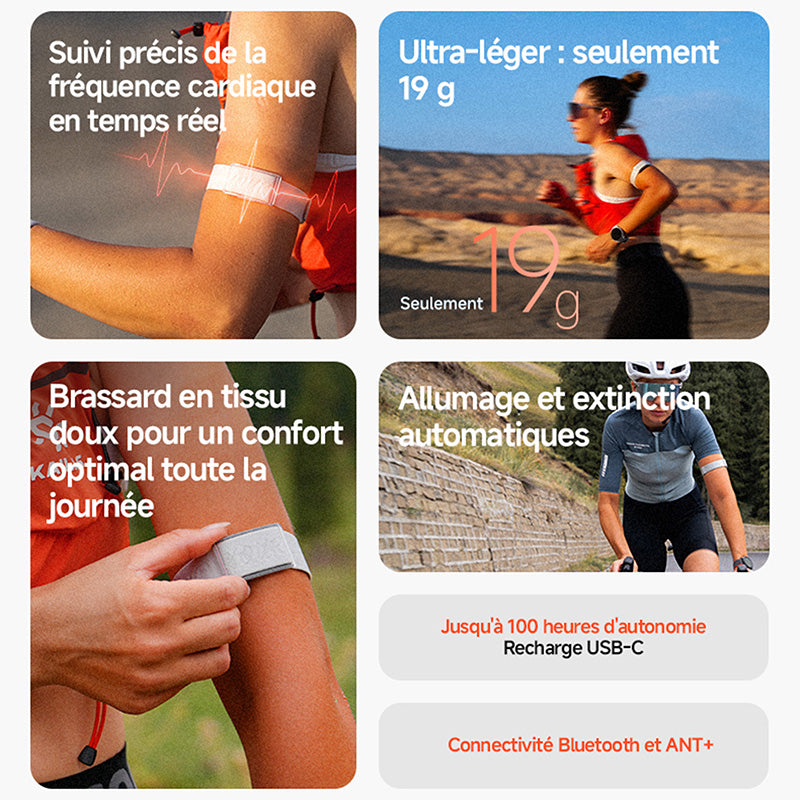 Capteur cardio iGPSport HR80 au poignet ANT+ et Bluetooth – vue 18