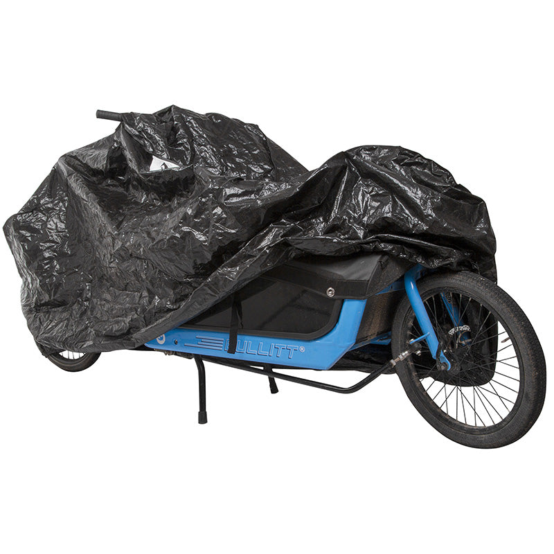 Housse de protection vélo cargo-longtail M-Wave noire – vue 2