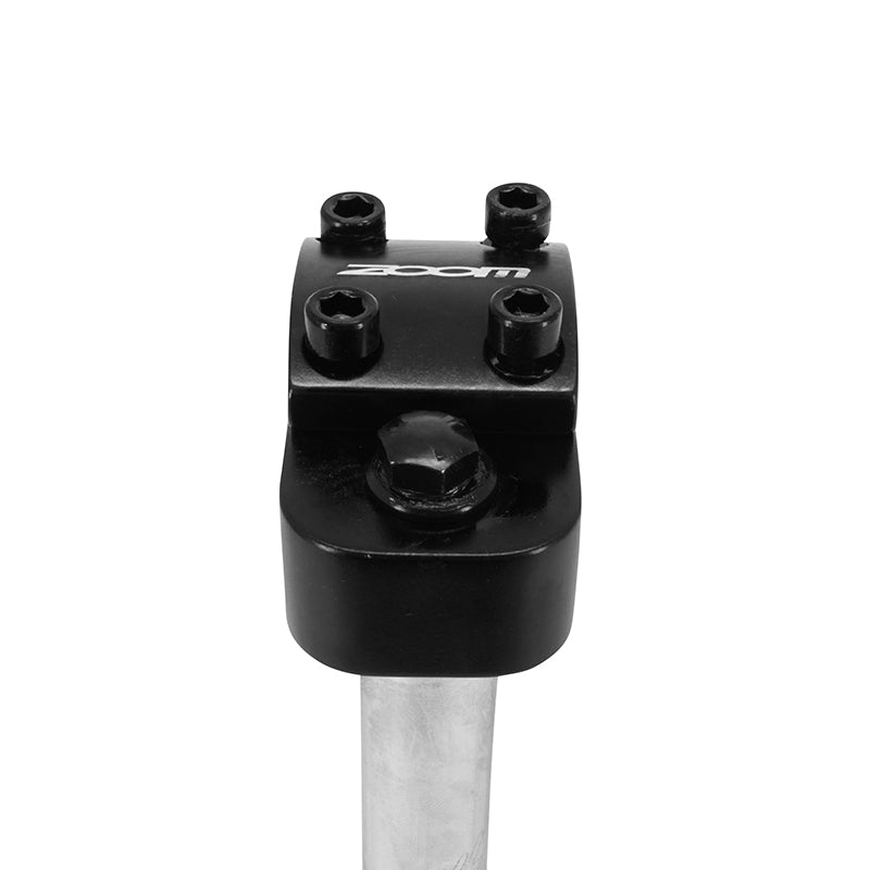Potence BMX à plongeur Zoom 22,2 mm 145 mm 4 vis noir-argent – vue 3