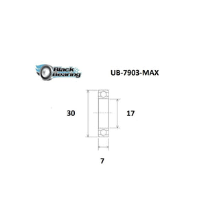 Roulement 7903-2RS 17 x 30 x 7 mm BLACKBEARING