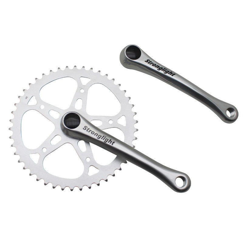 Pédalier city Stronglight SL55 alu argent 170 mm axe carré 115 mm – 46