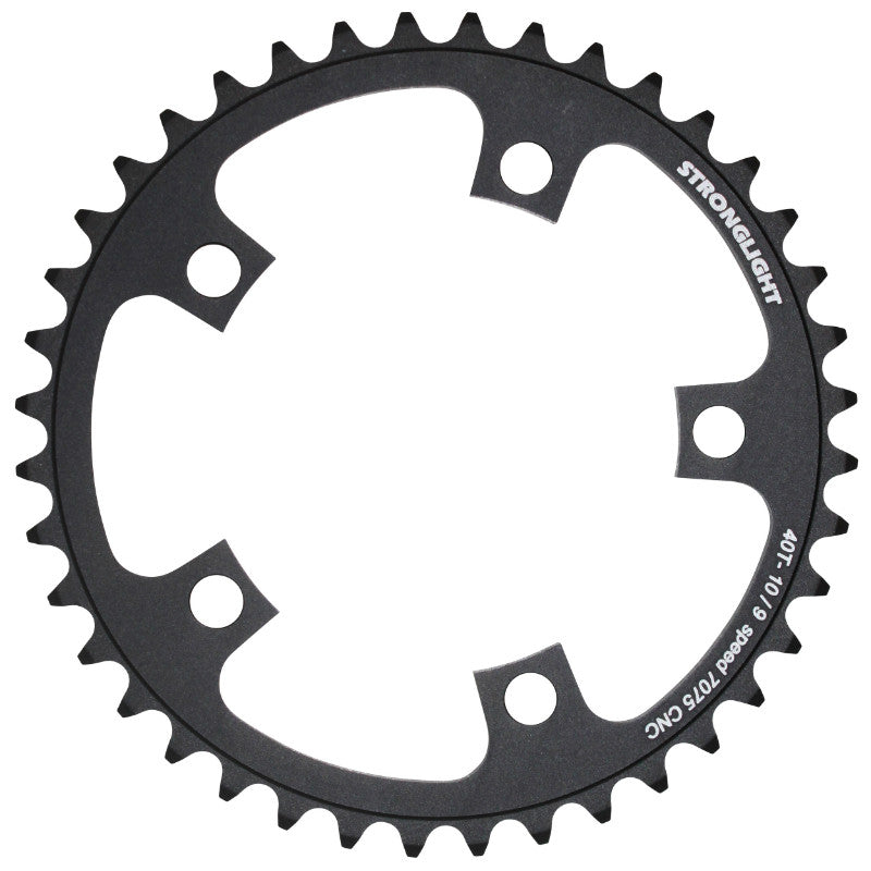 Plateau route Stronglight 5 branches 110 mm type Shimano intérieur noir 9-10 v – 40 dents