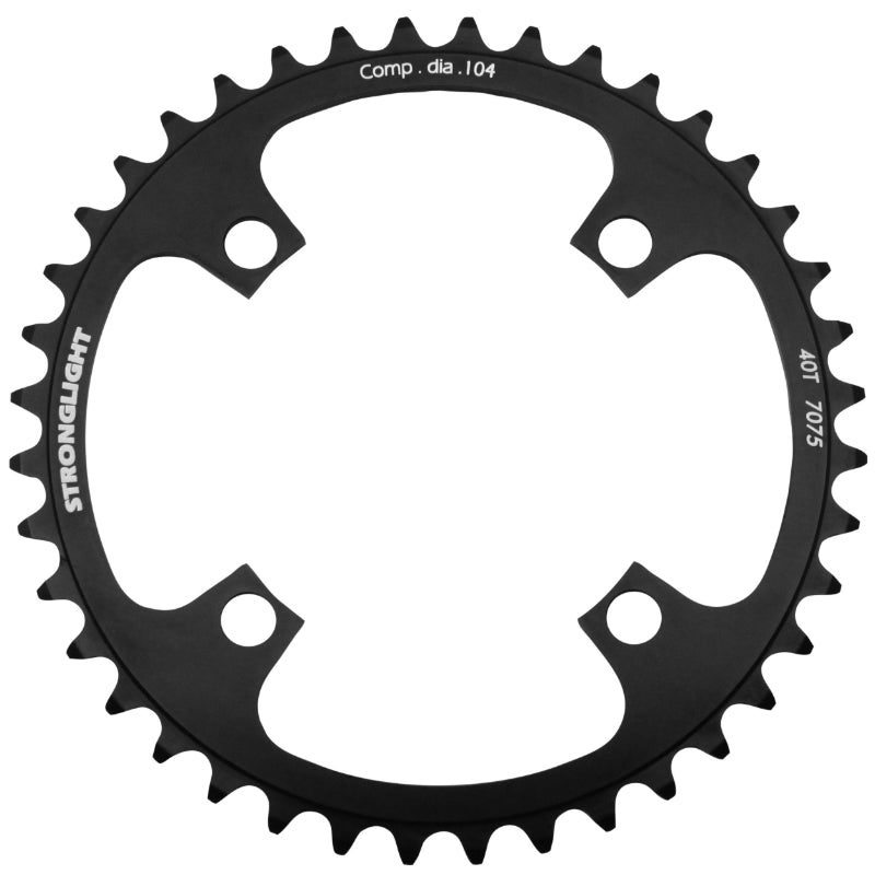 Plateau VTT Stronglight 4 branches 104 mm mono noir 8-9 v ép. 3,5 mm – 40 dents