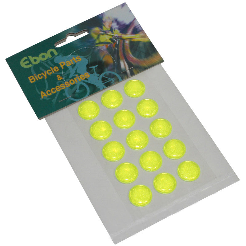 Pastilles réfléchissantes jaune fluo Ø 16 mm (lot de 15)