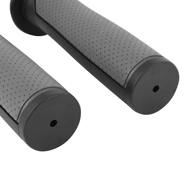 Poignées BMX bi-matière noir-gris 125 mm avec collerette (paire)