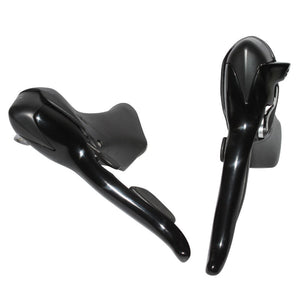 Leviers-manettes route Microshift alu noir compatible Shimano (paire) – 7 vitesses double