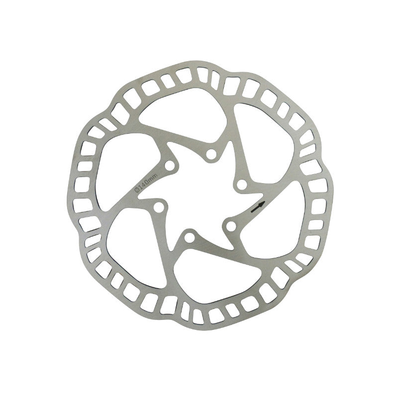 Disque de frein Newton Brakco 6 trous avec vis – 140 mm Argent