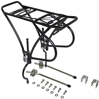 Porte-bagages arrière P2R alu noir réglable 26" à 29" pour frein à disque