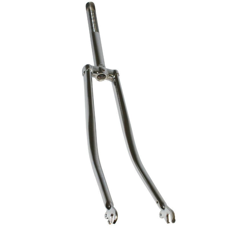 Fourche city 650B rigide acier chromé pivot fileté 22,2 mm