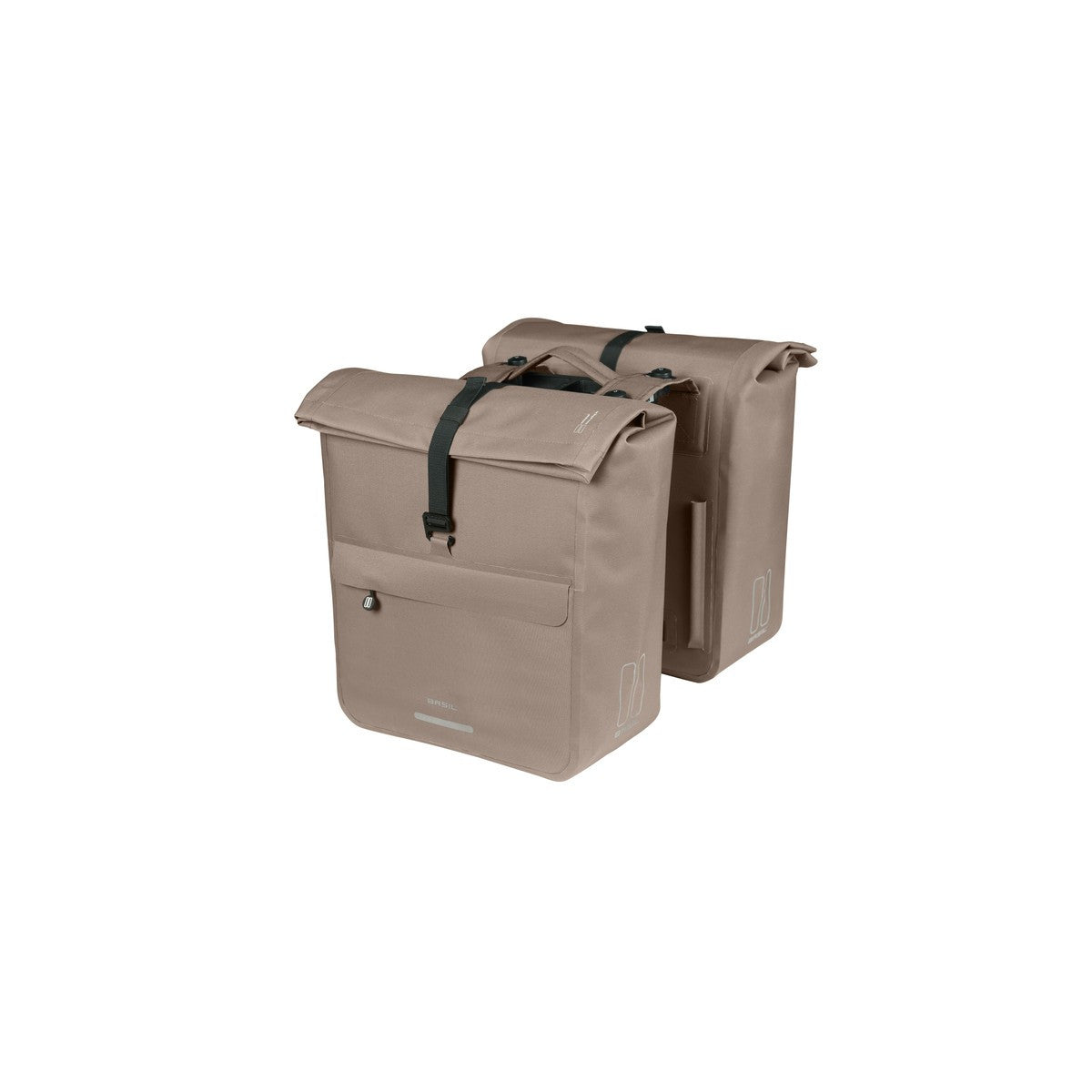 Sacoche double imperméable Urban Dry Neo 46-52 L BASIL – MIK / Brun