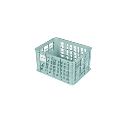 Caisse de vélo en plastique recyclé BASIL – S – 17,5 L / Standard / Bleu argenté
