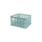 Caisse de vélo en plastique recyclé BASIL – M – 29,5 L / Standard / Bleu argenté