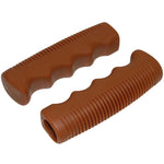 Poignées city vintage caoutchouc caramel préformées 110 mm (paire)