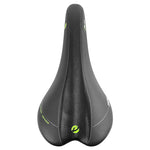 Selle route-VTT Newton Zena noire déco noir-vert 272 x 140 mm