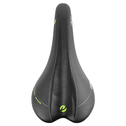 Selle route-VTT Newton Zena noire déco noir-vert 272 x 140 mm