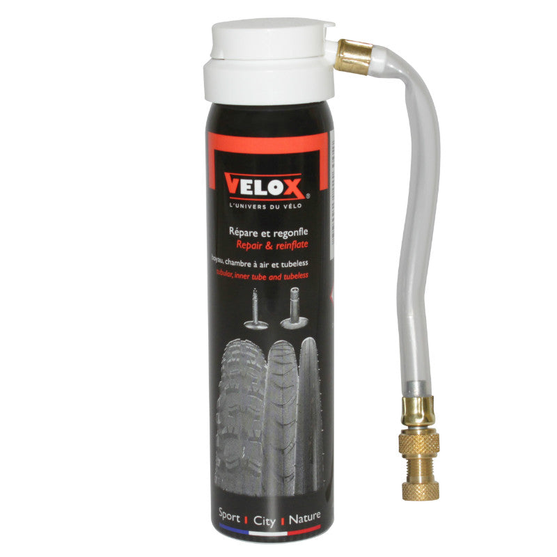 Bombe anti-crevaison Velox 75 ml – Presta et Schrader