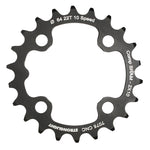 Plateau VTT Stronglight 4 branches 64 mm intérieur double noir 10 v ép. 3,5 mm – 22 dents