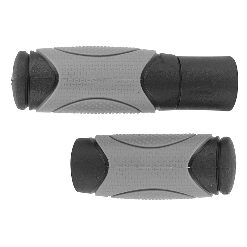Poignées city-VTT Newton bi-matière noir-gris 125-90 mm (paire) – vue 2