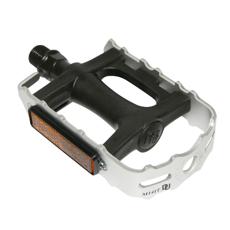 Pédales VTT Newton résine noire cage alu argent 9/16" (paire)