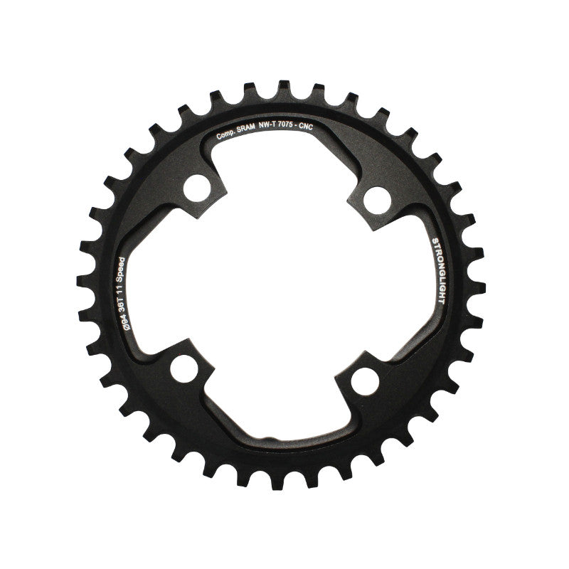 Plateau VTT Stronglight 4 branches 94 mm pour SRAM X01 mono noir 11 v narrow wide ép. 5 mm – 36 dents