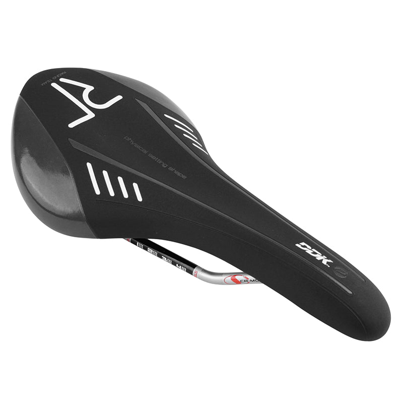 Selle route-VTT Newton Ario noire déco blanc-gris 285 x 136 mm – vue 6