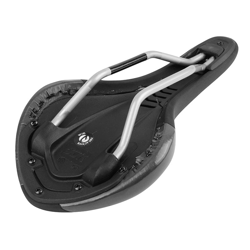 Selle route-VTT Newton Ario noire déco blanc-gris 285 x 136 mm – vue 4