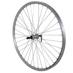 Roue arrière VTC 700 ER10 argent roue libre 5-7 vitesses