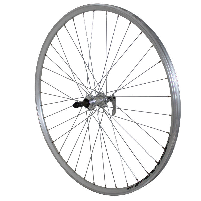 Roue arrière VTC 700 ER10 argent roue libre 5-7 vitesses